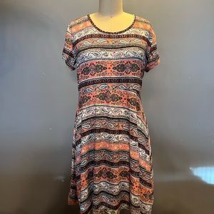 Cotton paisley print dress size medium very comfy